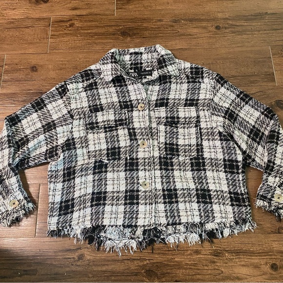 Zara Plaid Shacket small black/white - Picture 4 of 8